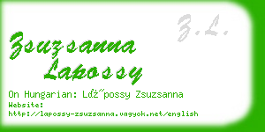 zsuzsanna lapossy business card